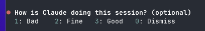 Claude Code feedback survey
