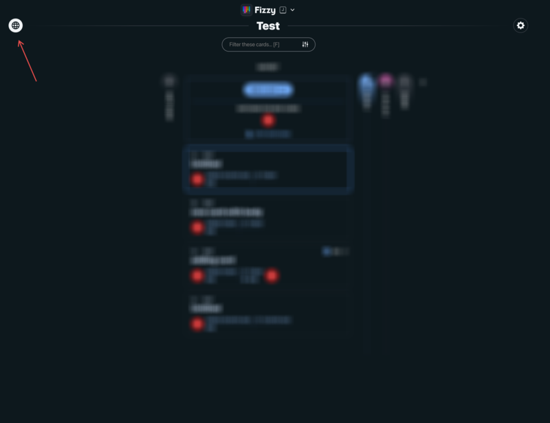 Visit a board and click the Webhook icon in the top right